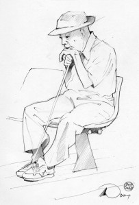 Waiting for the train